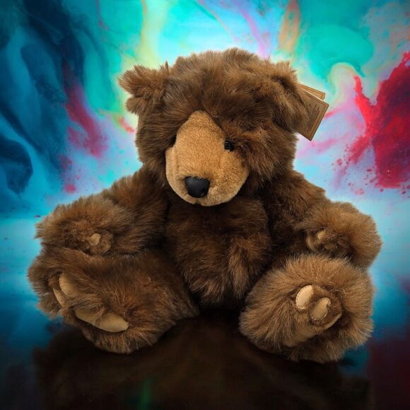 Vintage Russ Grizzles Caress Soft Pet Teddy Bear Plush Stuffed Animal Toy w/Tags - Picture 1 of 16